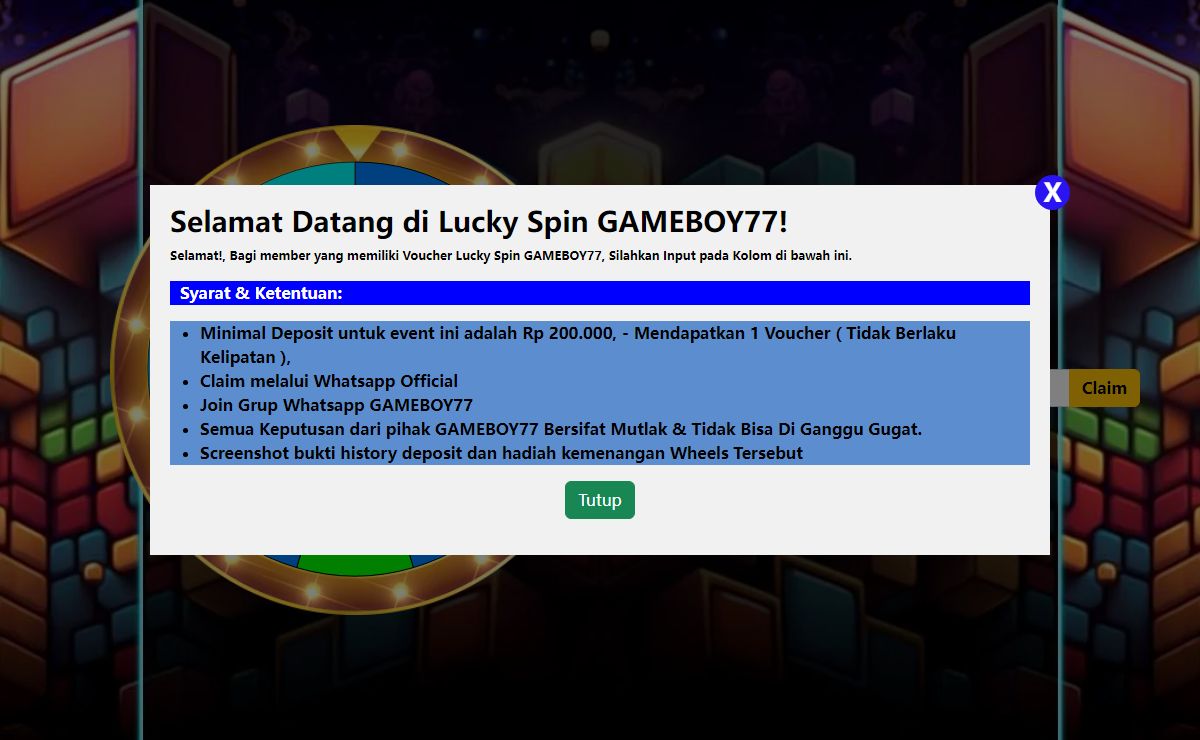 Gameboy77 : LUCKYSPIN Berhadiah Jutaan Rupiah Yang Bisa Didapatkan Dengan Cara Yang Mudah.