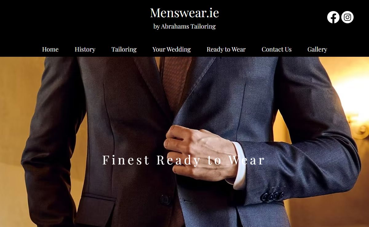 menswear.ie by Abrahams Tailoring | Bespoke Tailoris | Dublin, Ireland