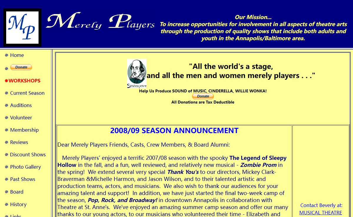 Merely Players Theatre Troupe