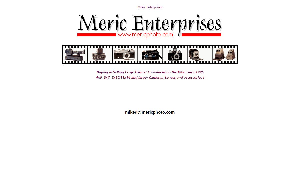 Meric Enterprises: Stereo / 3D - Cine - Large Format - Buying & Selling