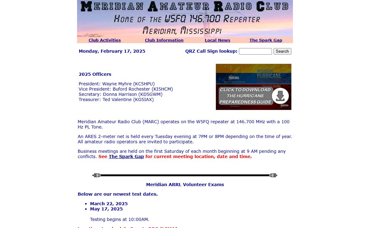MARC - Meridian Amateur Radio Club Meridian, MS
