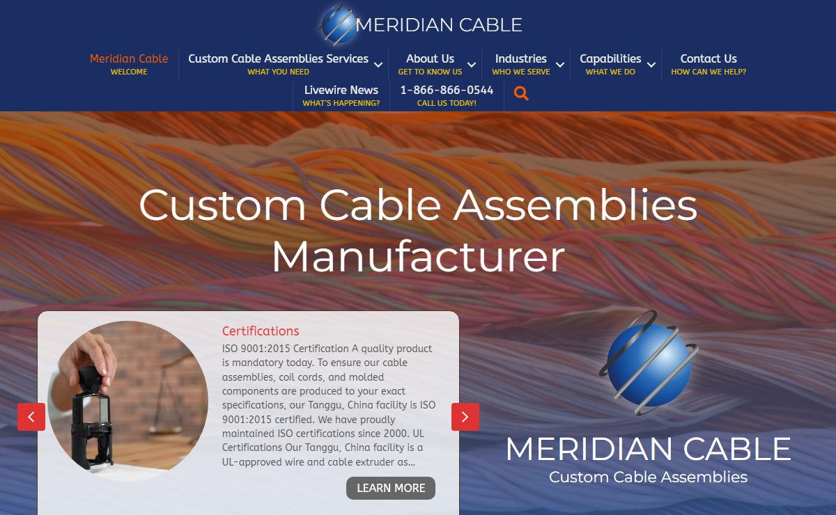 Custom Cable Assemblies Manufacturer | Custom Cable Solutions