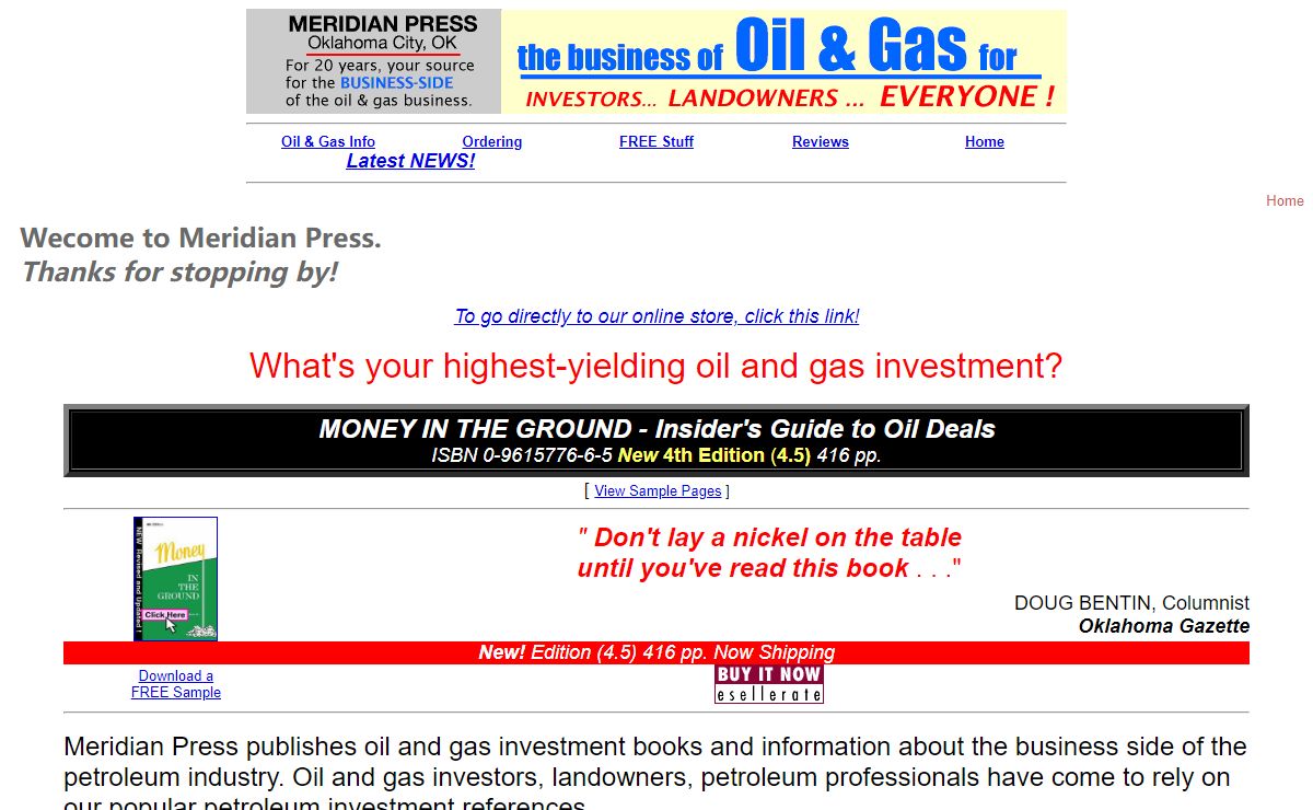 Meridian Press publishes oil and gas investment books.