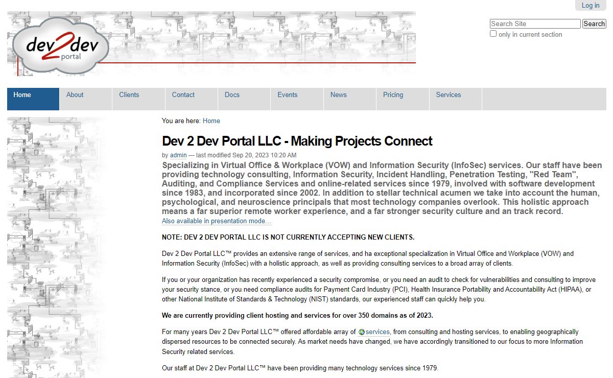 Dev 2 Dev Portal LLC - Making Projects Connect — Dev 2 Dev Portal LLC Website