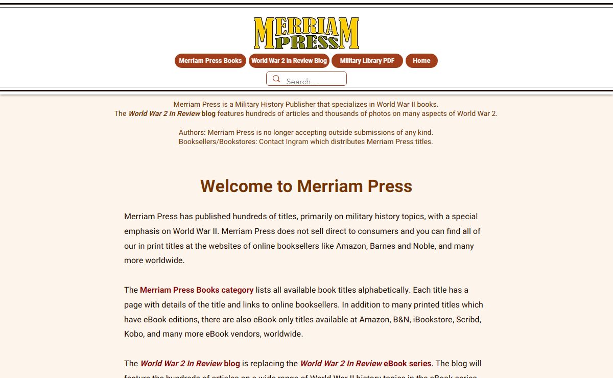 Welcome to Merriam Press - World War II and Military History Books and Publications