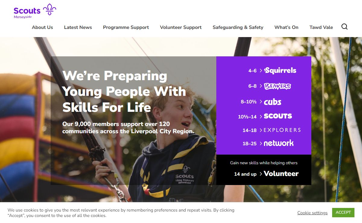 Merseyside Scouts – We're preparing young people with skills for life.