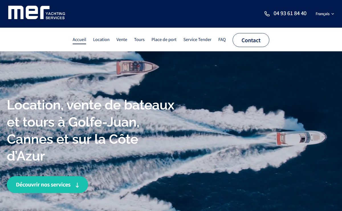 MER Yachting Services – Location et vente de bateaux et yachts à Cannes, Golfe-Juan et sur la Côte d'Azur