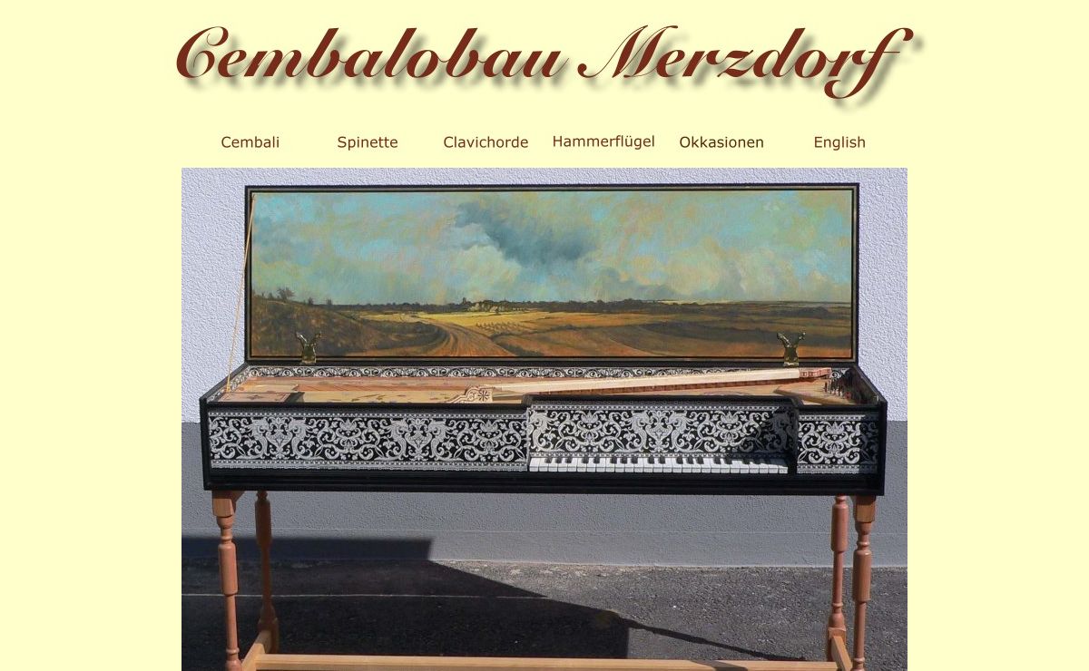 Cembalobau Merzdorf - Bahnhofstraße 6 - 75196 Remchingen - Telefon + Fax 07232-71733