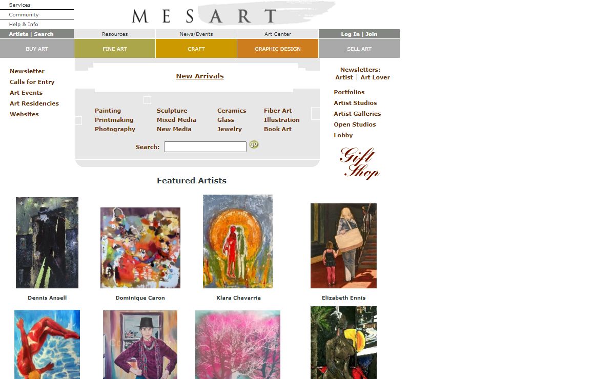 MesArt - Art Hosting, Sales, Fine Artist Websites and Online Portfolios