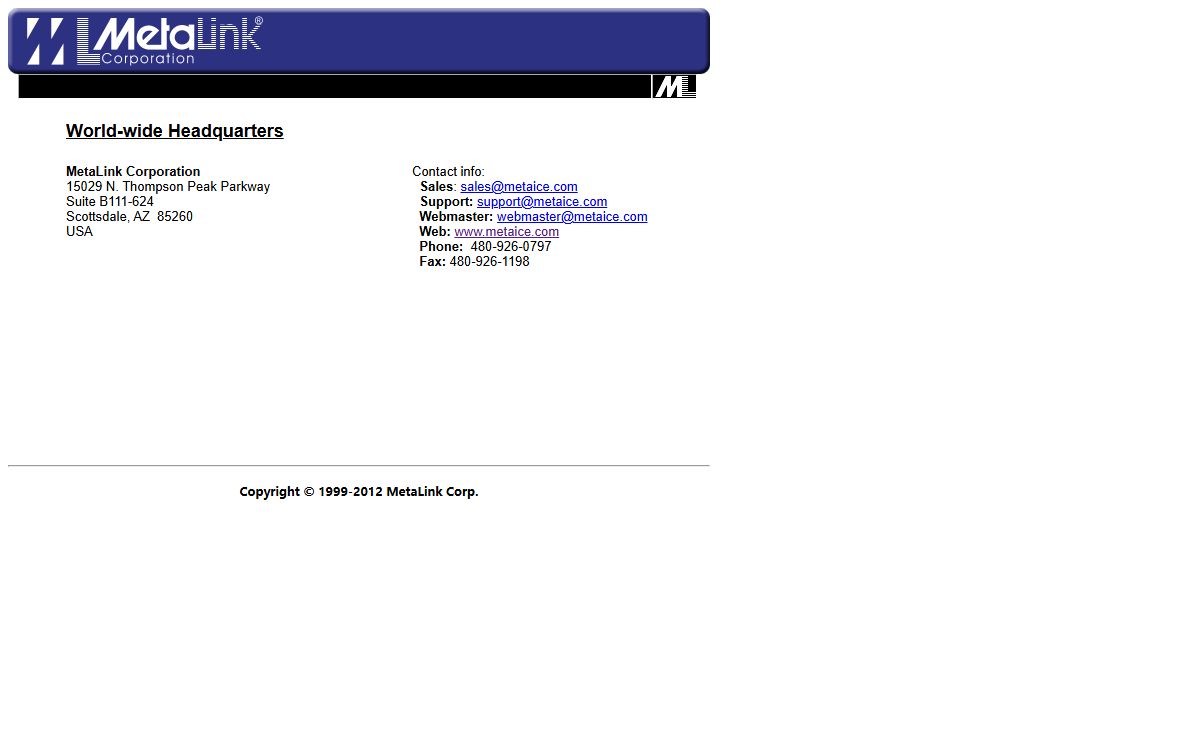 MetaLink - In-Circuit Emulators for the 8051