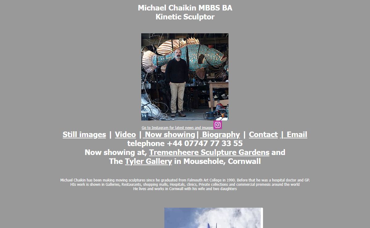 Sculptures by Michael Chaikin Telephone +44 07747 77 33 55