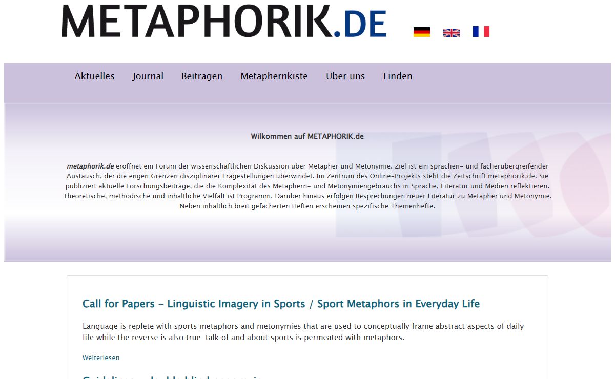 metaphorik.de - online journal on metaphor and metonymy