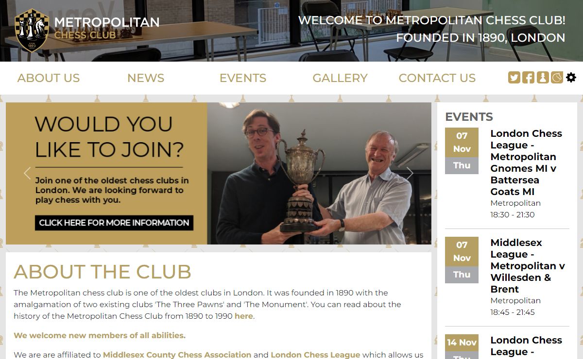 Home - Metropolitan Chess Club - London