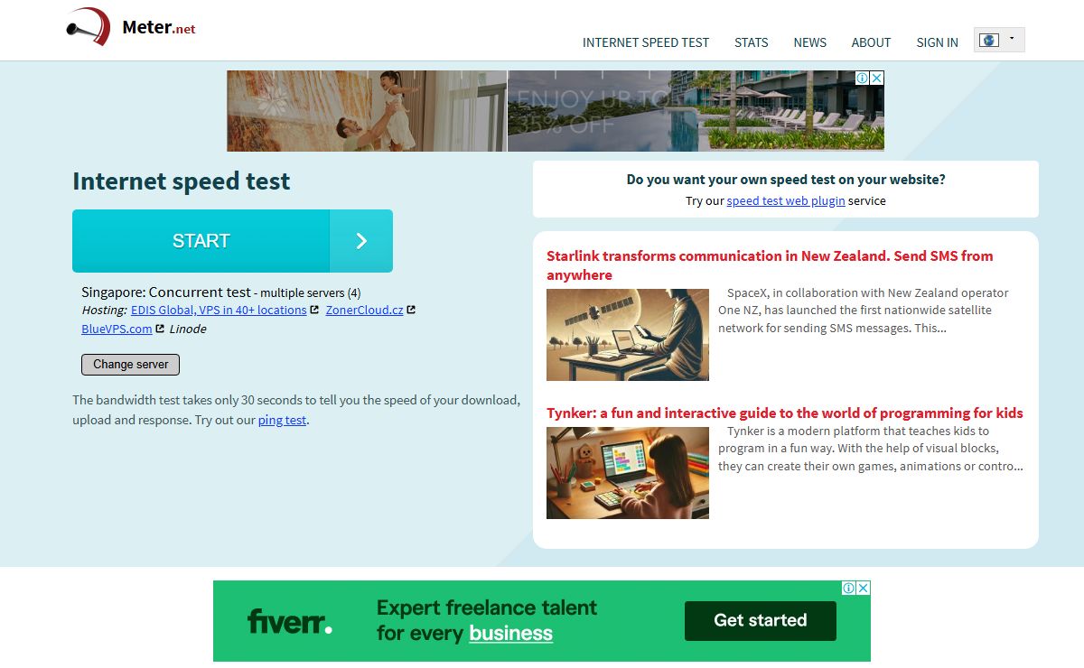 Internet Speed test - METER.net