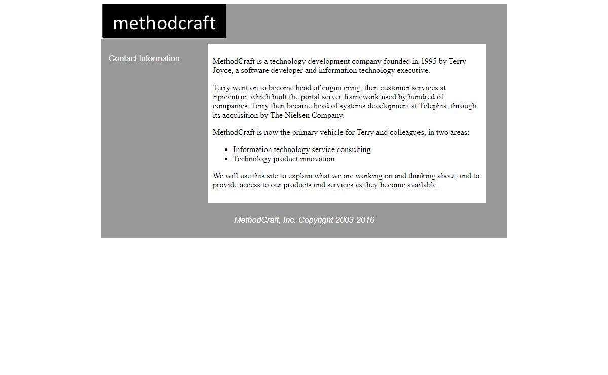 MethodCraft - Information Technology Development and Delivery