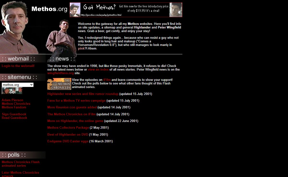 Welcome to Methos .org - Home of Highlander's oldest Immortal