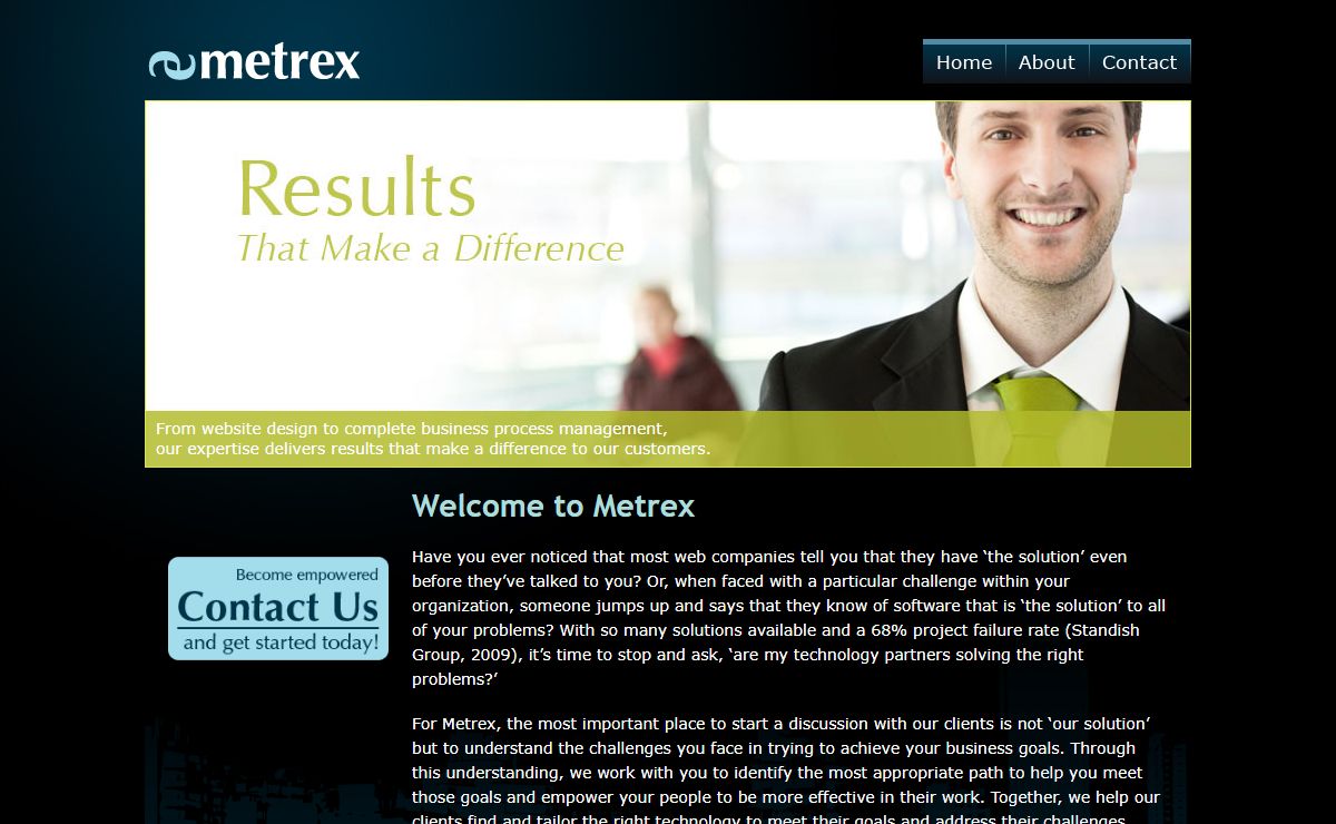Working with small business and non-profit organizations to understand and deliver technology for proven results | Metrex Systems