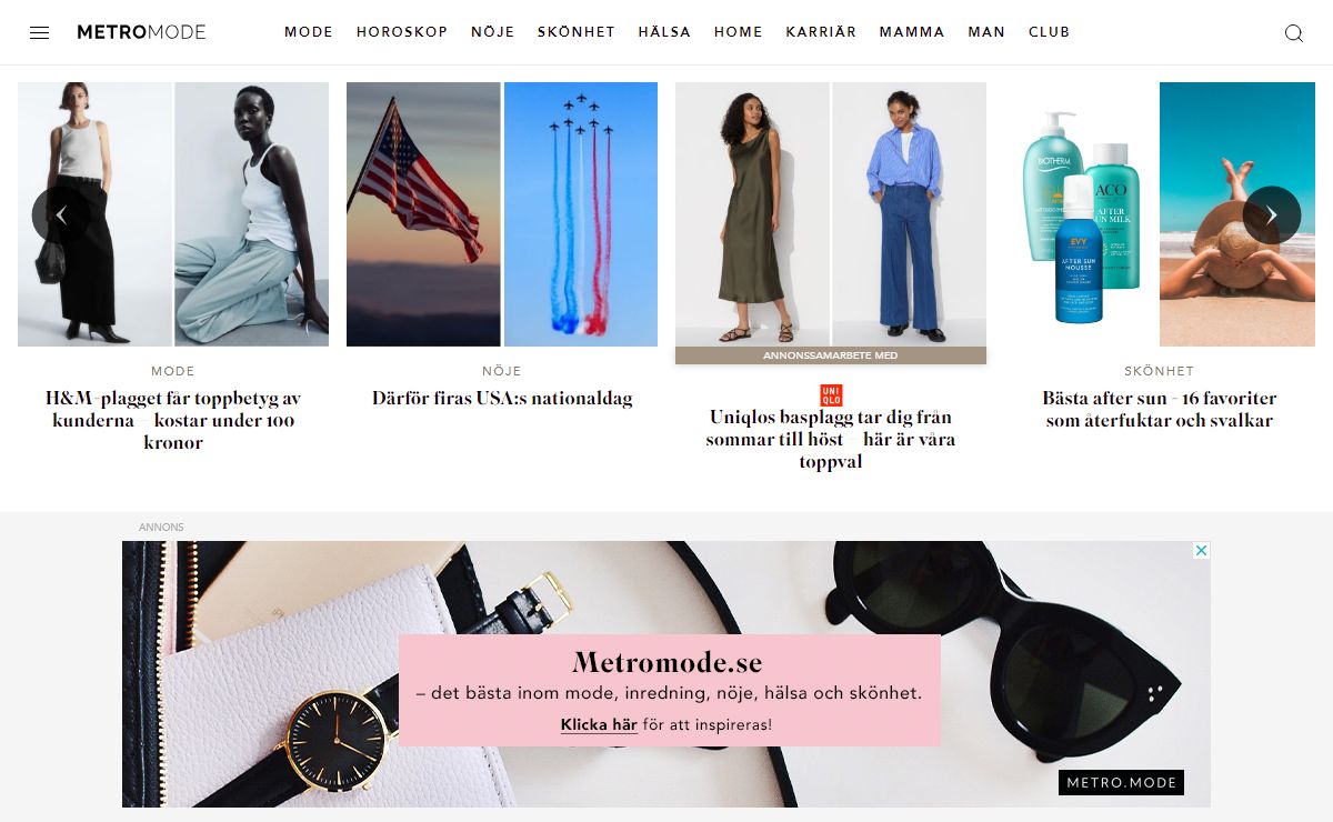 Metro Mode – Mode, skönhet, hälsa och inredning