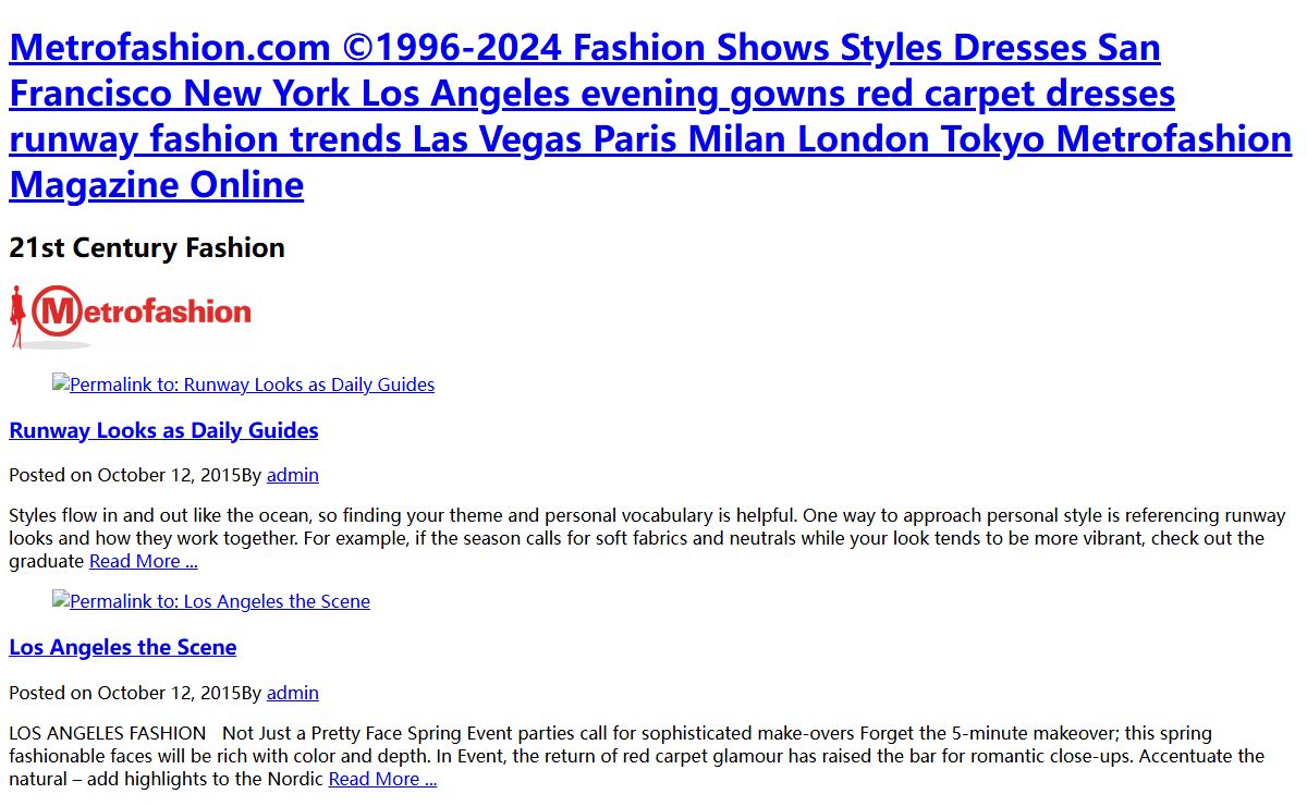Metrofashion.com ©1996-2024 Fashion Shows Styles Dresses San Francisco New York Los Angeles evening gowns red carpet dresses runway fashion trends Las Vegas Paris Milan London Tokyo Metrofashion Magazine Online | 21st Century Fashion