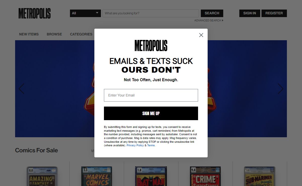 Metropolis Comics and Collectibles - The Online Comic Shop to Buy, Sell, Price & Appraise Comic Books