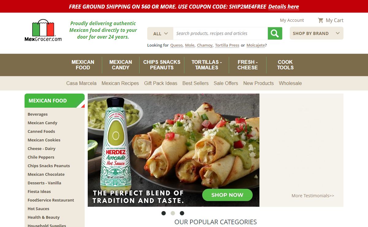 Mexican food and Mexican recipes at MexGrocer.com