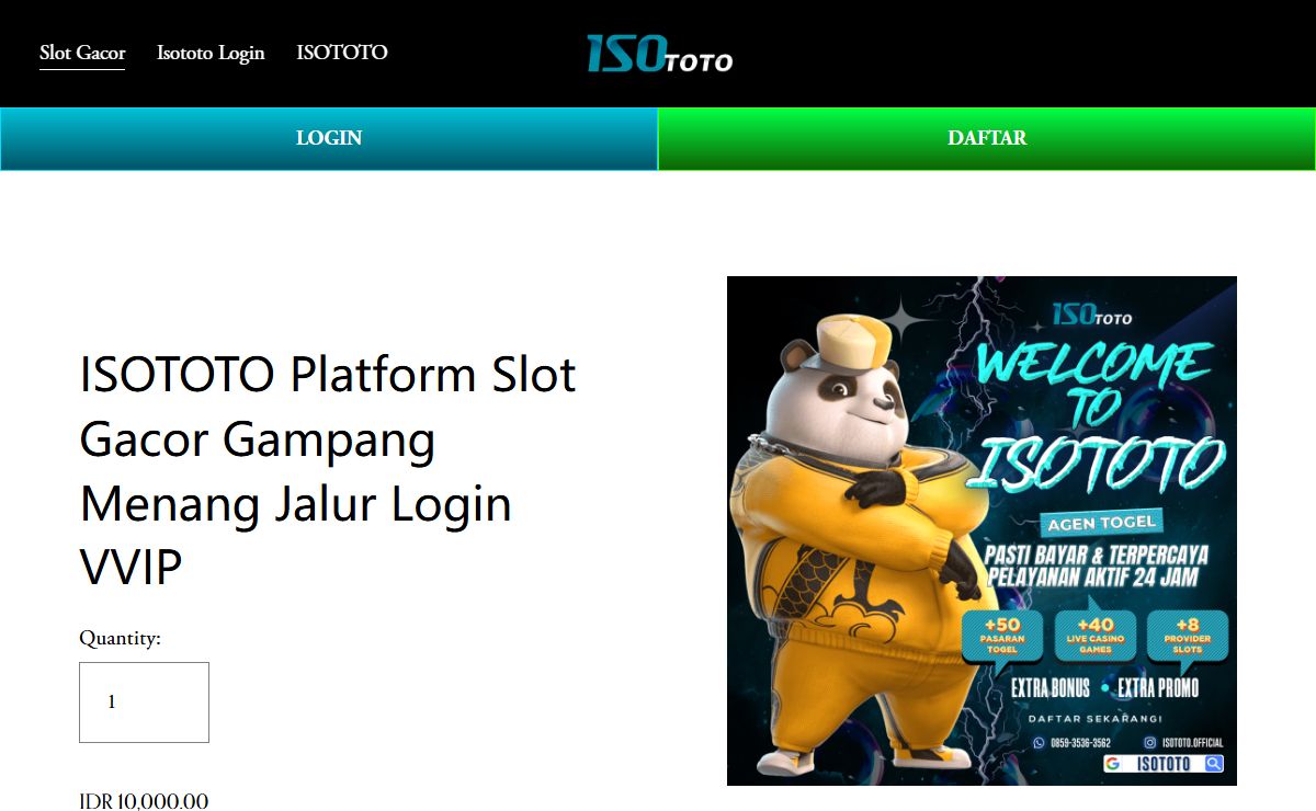 ISOTOTO Platform Slot Gacor Gampang Menang Jalur Login VVIP