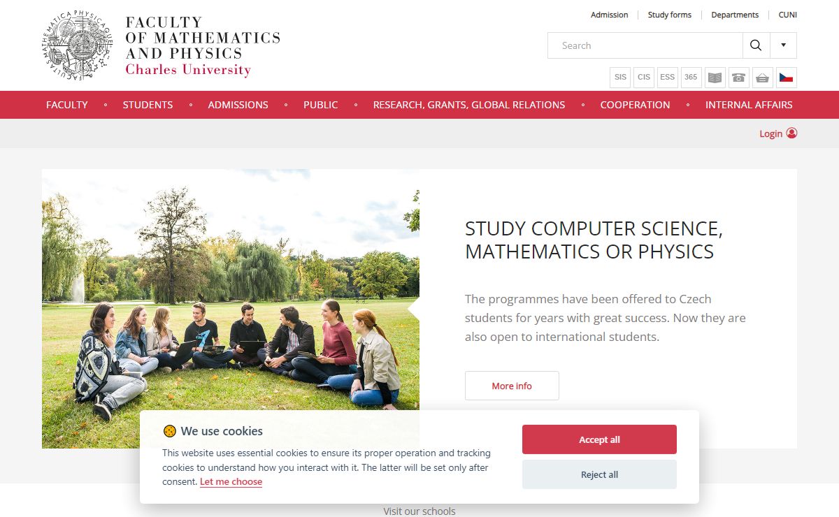 CUNI MFF | Faculty of Mathematics and Physics
