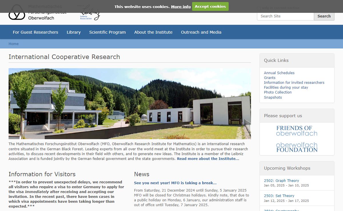 MFO — Mathematisches Forschungsinstitut Oberwolfach