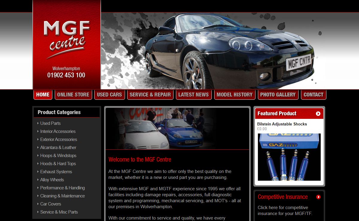 MGF Centre - MGF and MGTF service, tuning and parts specialist - Wolverhampton, UK.