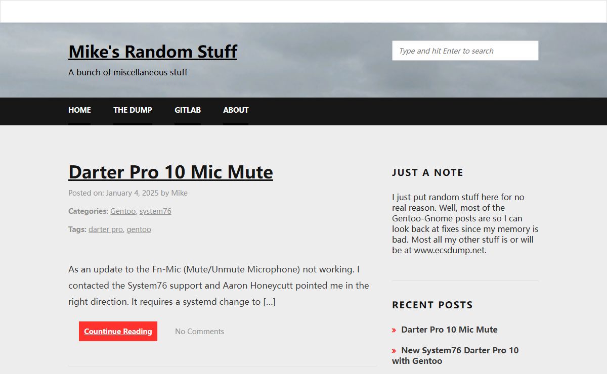 Mike's Random Stuff – A bunch of miscellaneous stuff