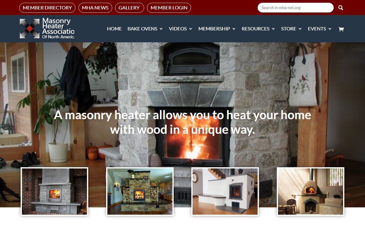The Masonry Heater Association (MHA) Website