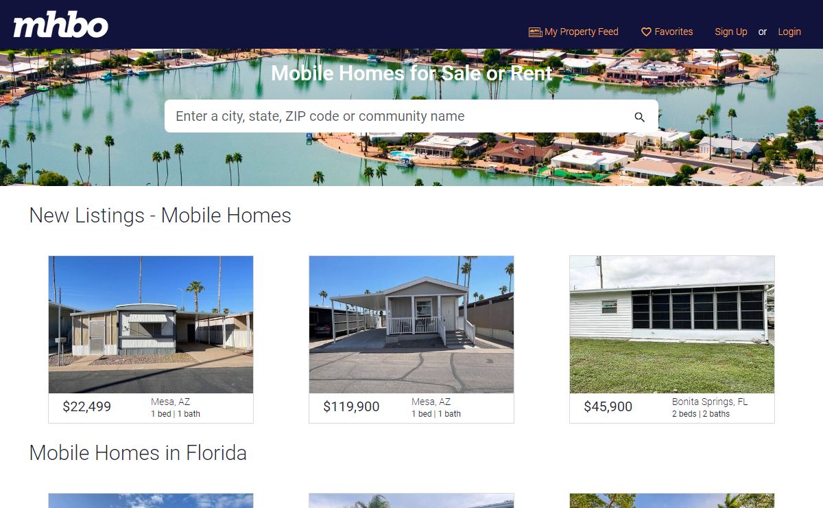 The marketplace for manufactured and mobile homes