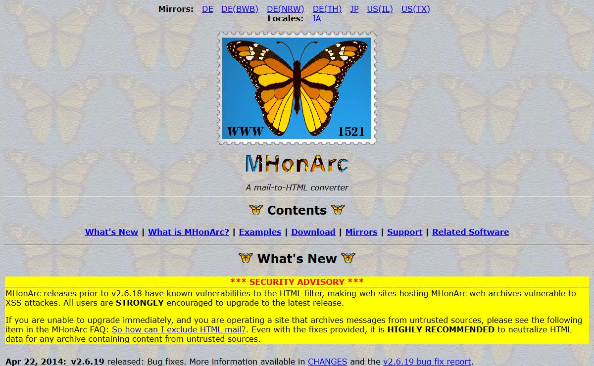 MHonArc Home Page