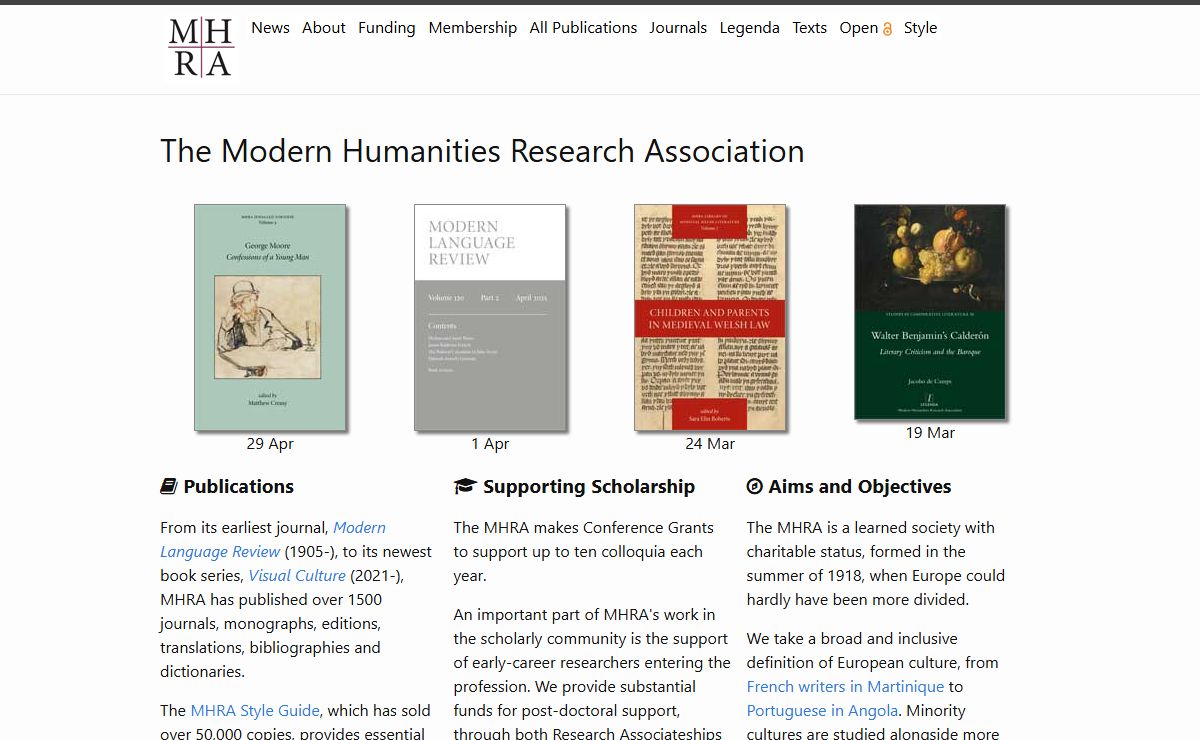 The Modern Humanities Research Association