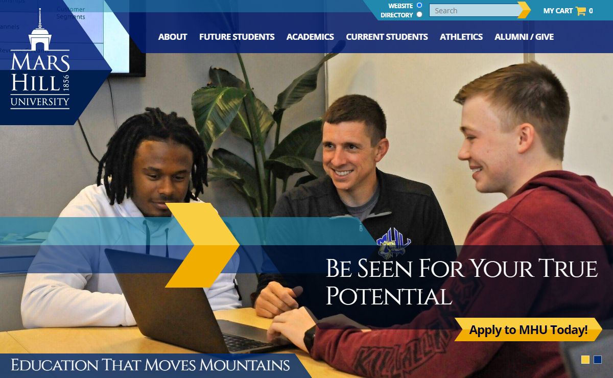 Mars Hill University, near Asheville, North Carolina.