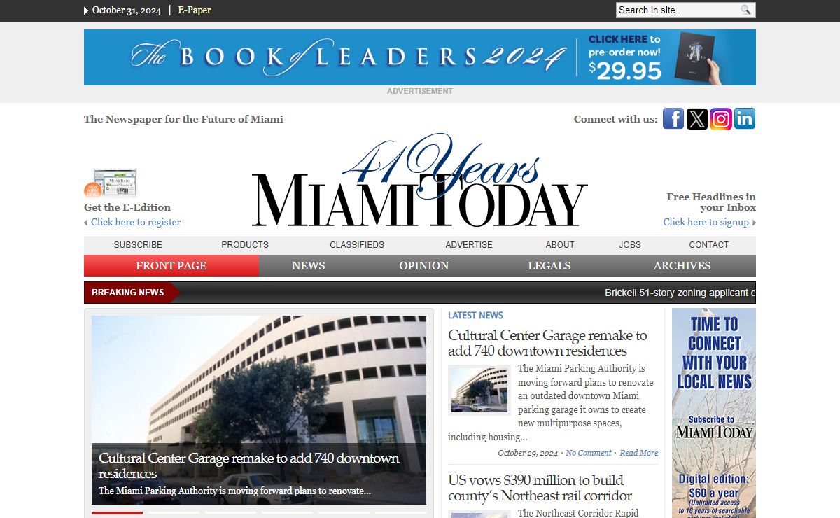 Miami Today - The Newspaper for the Future of Miami
