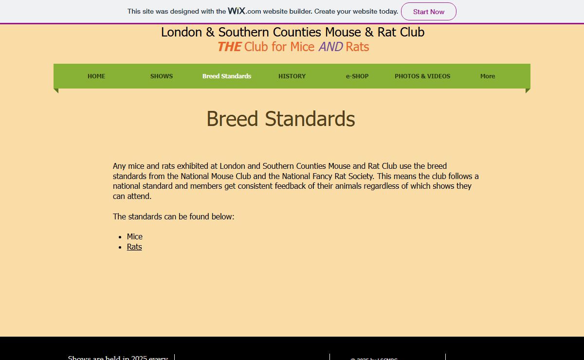Breed Standards | miceandrats