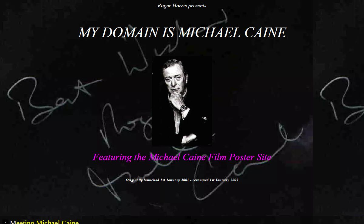 Featuring the Michael Caine Film Poster Site