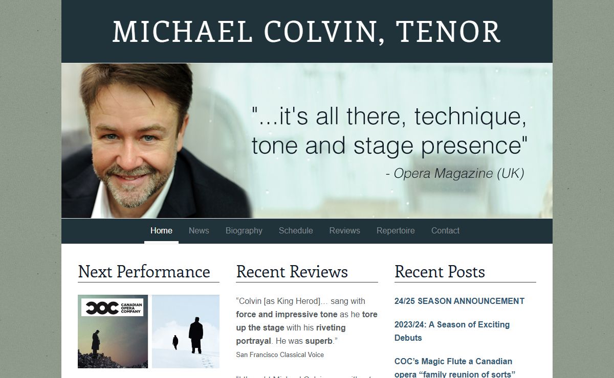 Michael Colvin, tenor
