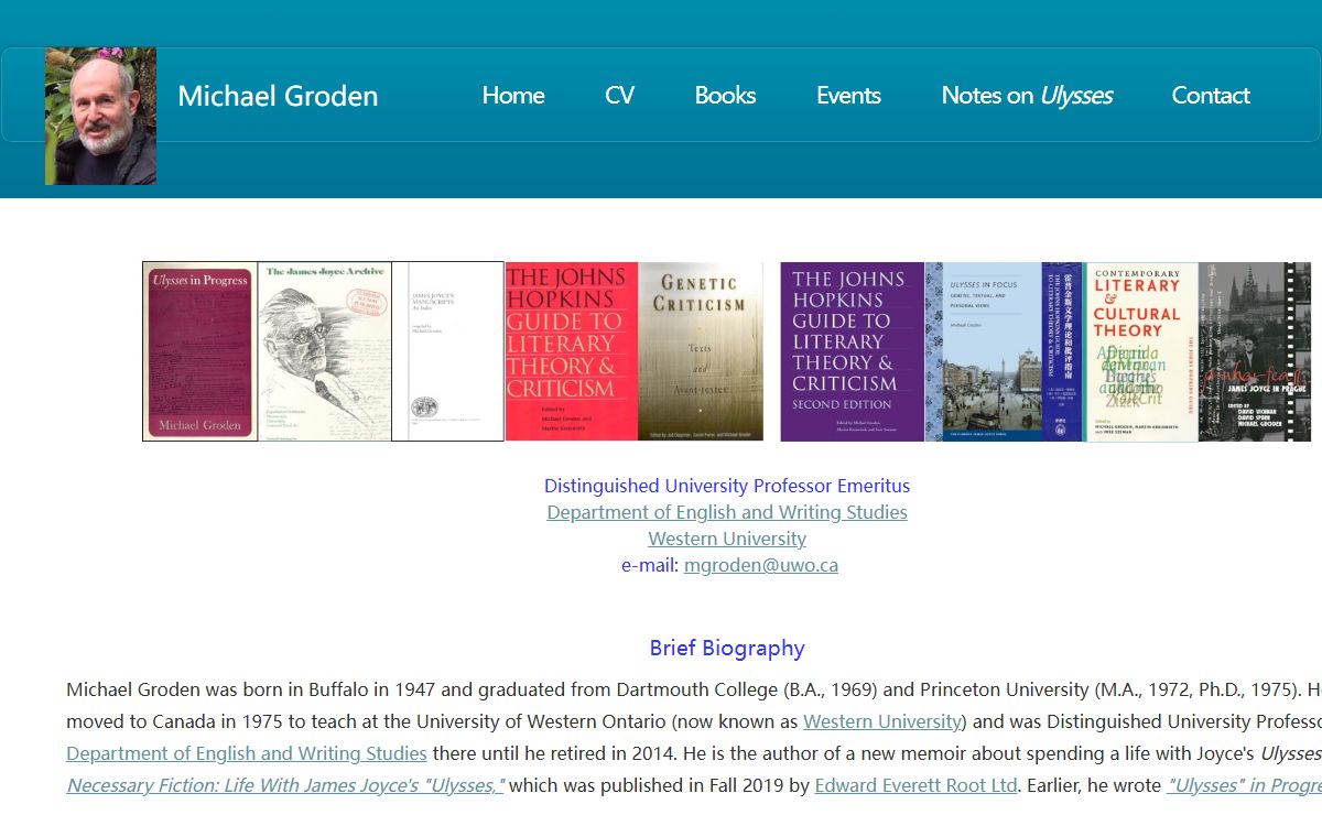 Michael Groden Home Page