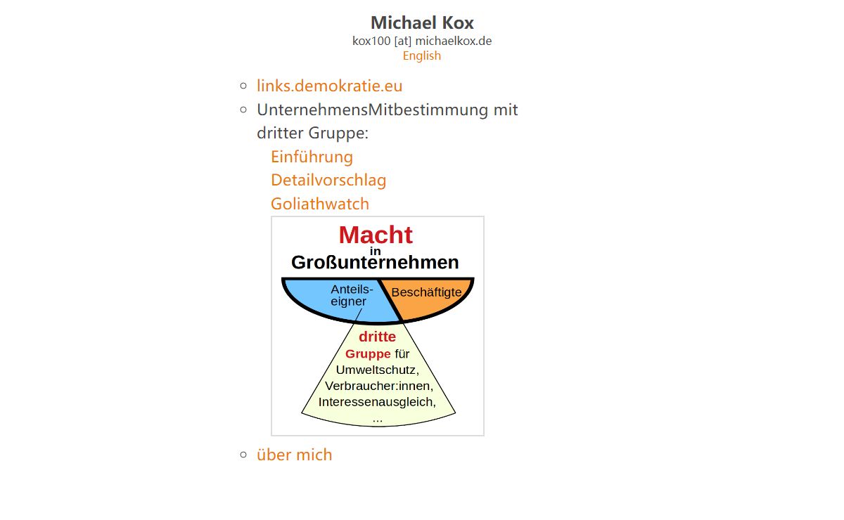 Michael Kox, Demokratie, Mitbestimmung