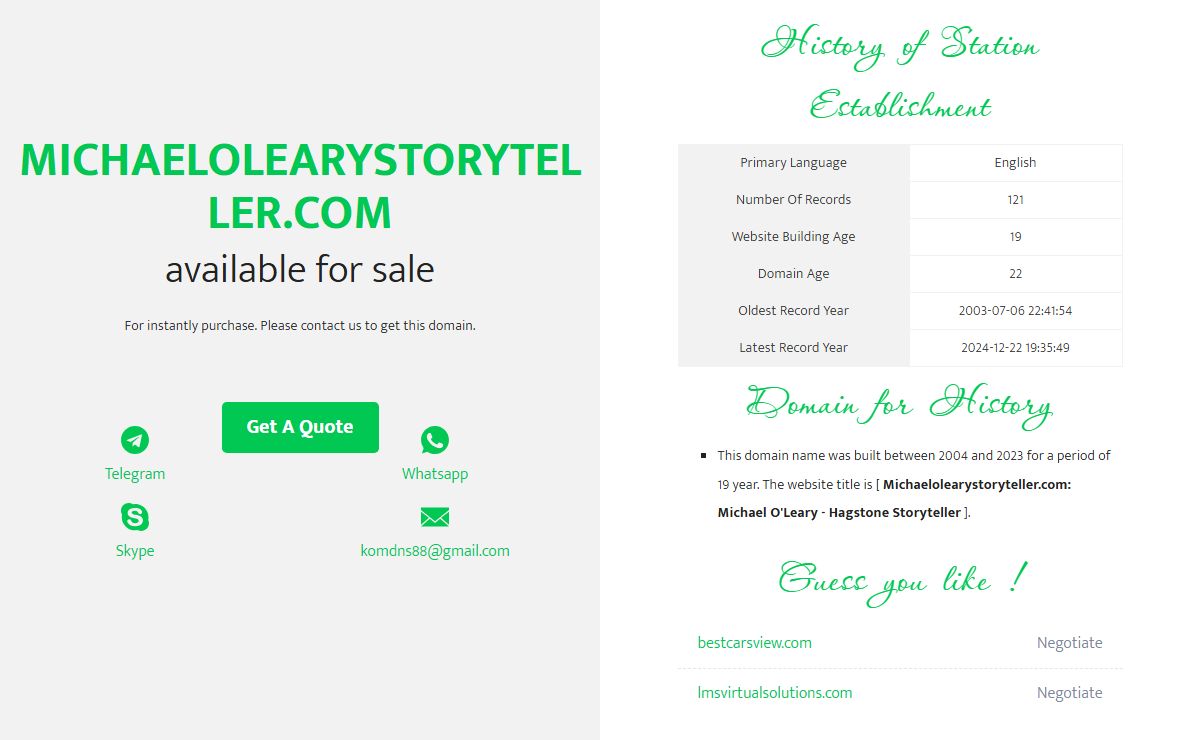 Michaelolearystoryteller.com: Michael O'Leary - Hagstone Storyteller - MICHAELOLEARYSTORYTELLER.COM