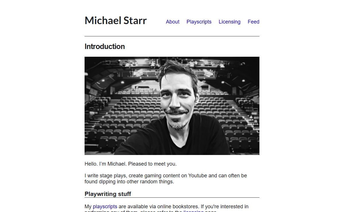 About | Michael Starr