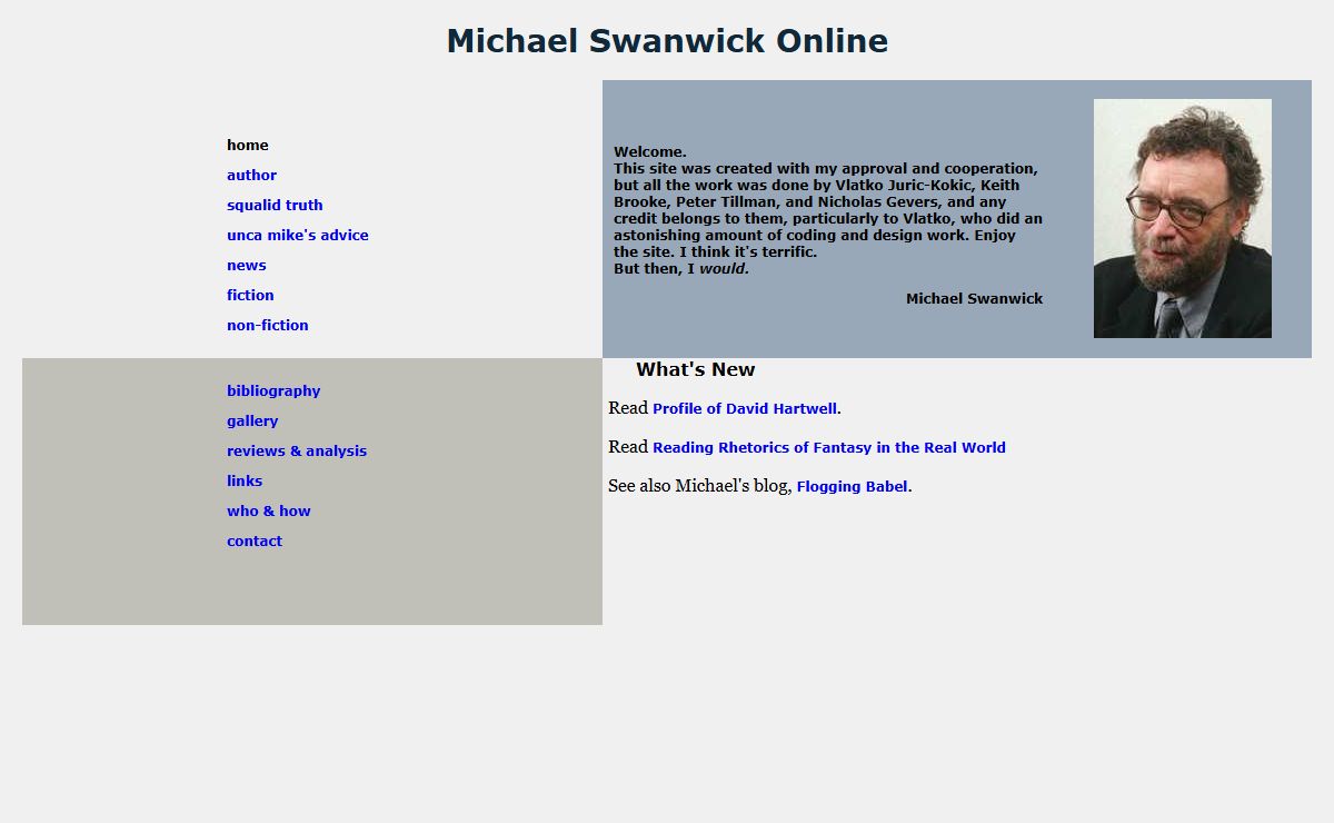 Michael Swanwick Online