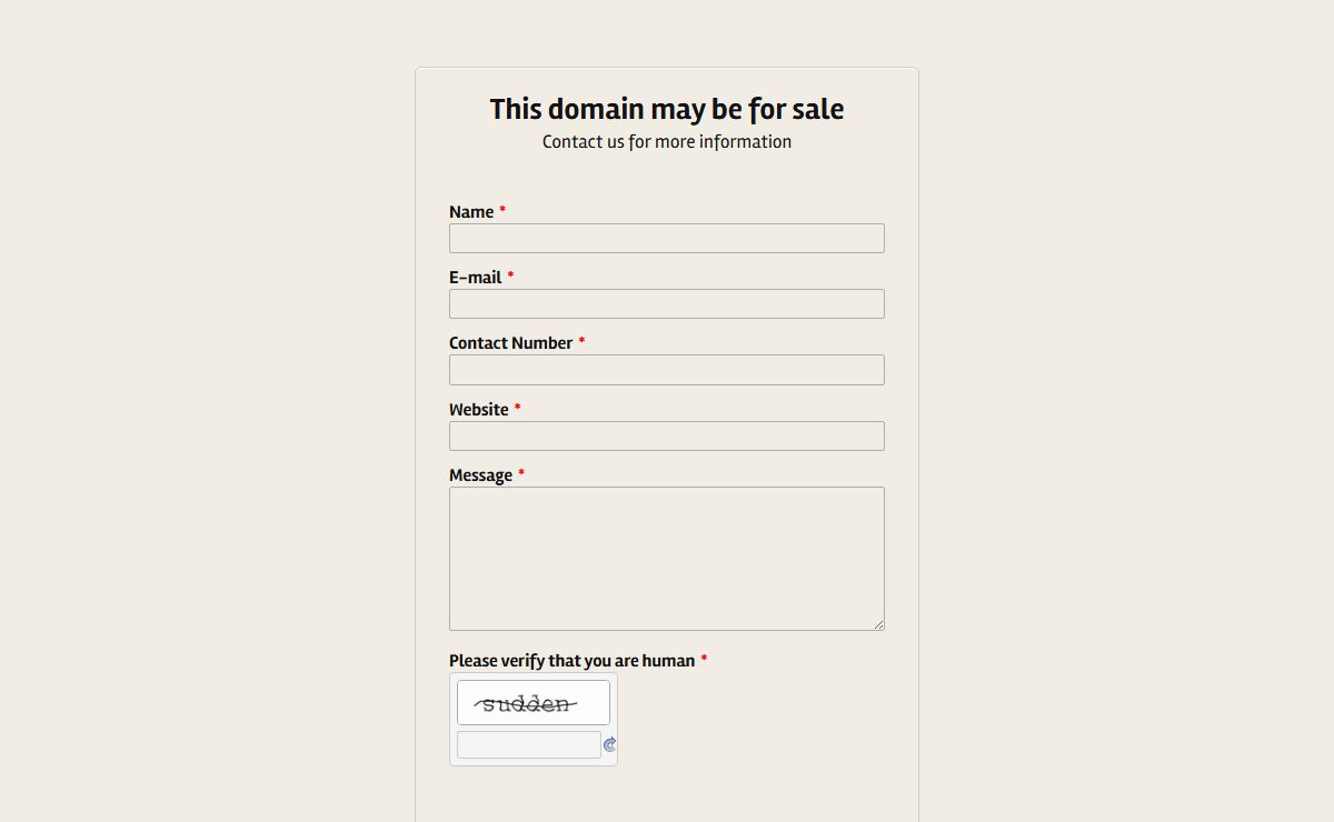 This domain may be for sale