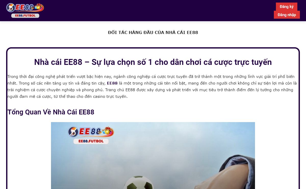 Nhà cái EE88 - Trang cá cược uy tín hàng đầu Việt Nam