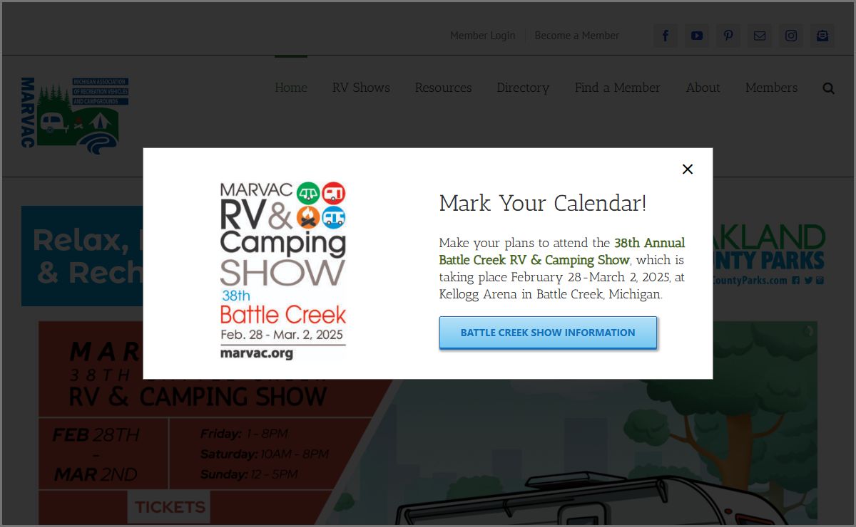 MARVAC Michigan RV and Campgrounds