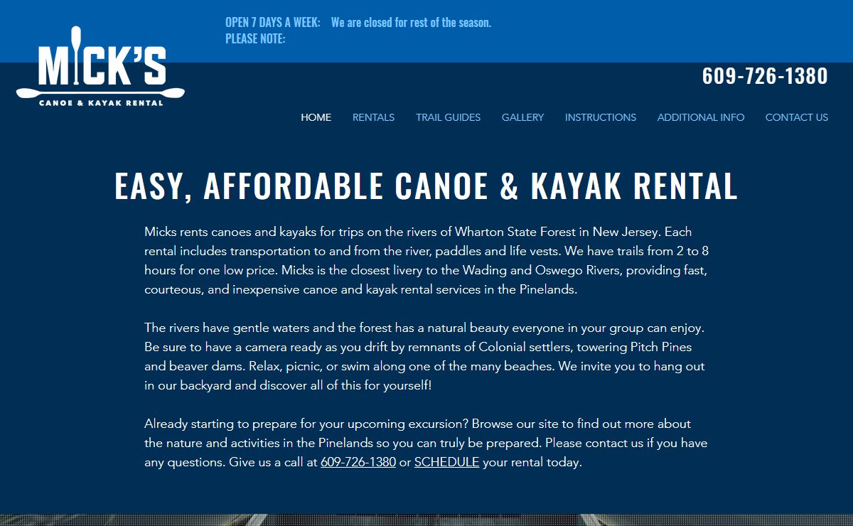 HOME | Mickscanoerental