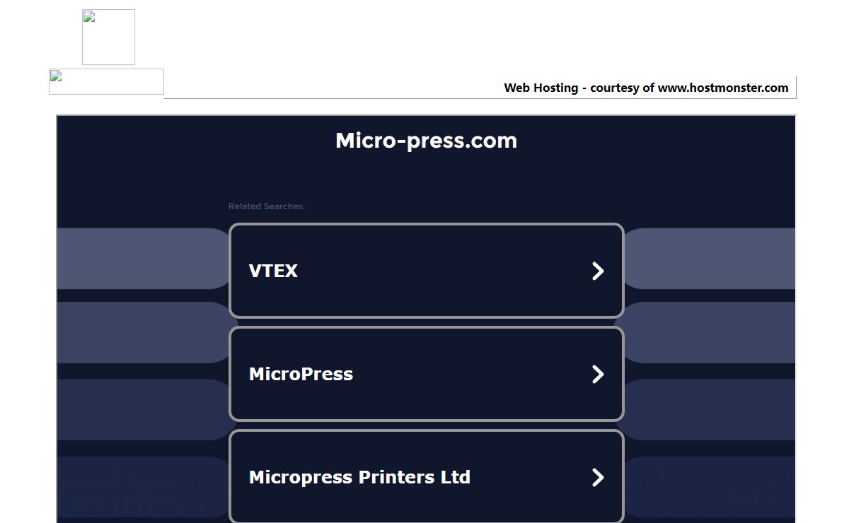 Welcome micro-press.com - Hostmonster.com