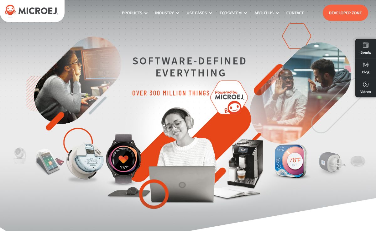 MicroEJ - Software-Defined Everything - Design performant, secure, reliable and future-proof electronic products thanks to MicroEJ, the "tiny sibling of Android" for home appliances, industrial gateways, wearables, smart printers, medical devices, smart city and more.
